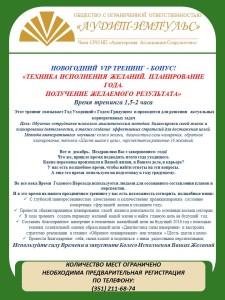 Программа тренинга 24.12.2015